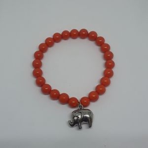 elephant charm bracelet(orange)